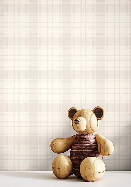 Newroom Vliestapete, Beige Tapete Modern Kariert - Streifentapete Karomuste günstig online kaufen