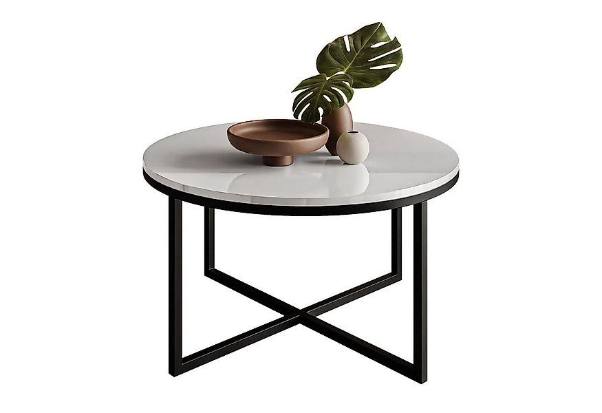 Lookway Couchtisch Runder CIRI-X Hochglanz (1 Tische), Durchmesser: ⌀70 cm günstig online kaufen