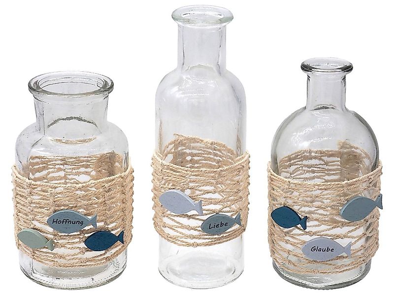 ZauberDeko Tischvase Vasen Tischdeko Fisch Blau günstig online kaufen