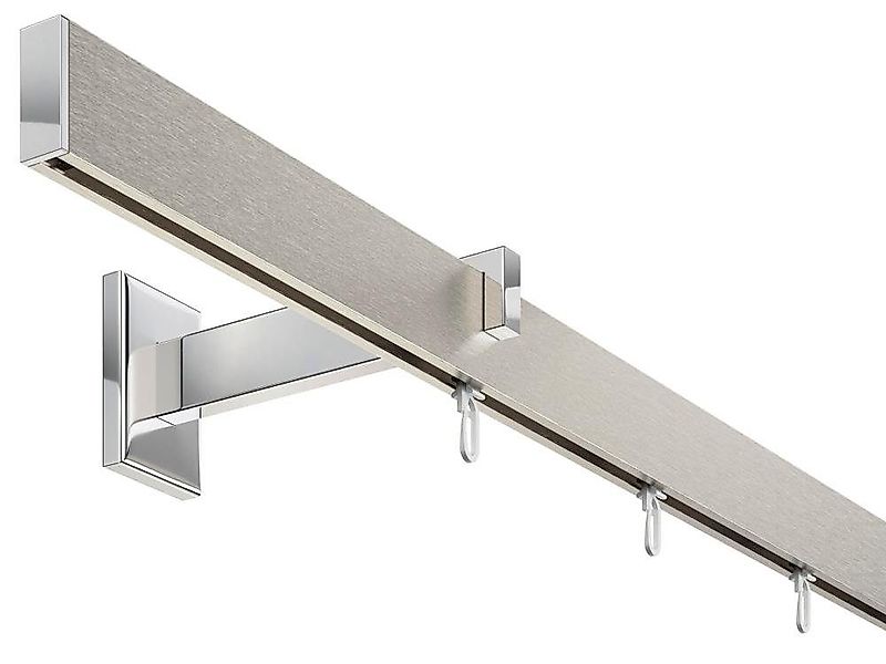 DécoProfi Schienensystem Gardinenstange eckig LONG 1-läufig, günstig online kaufen