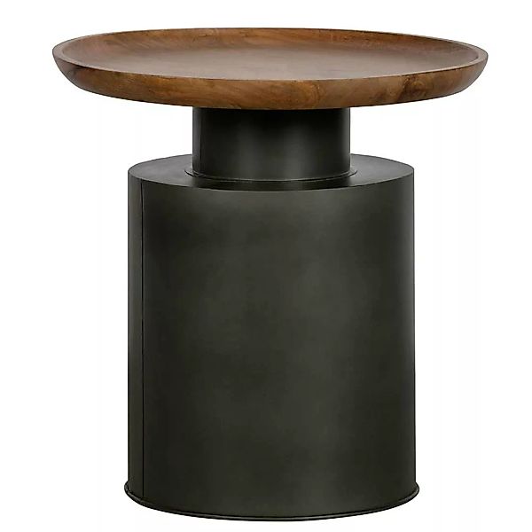 Design Beistelltisch runde Tischplatte Gestell aus Metall günstig online kaufen