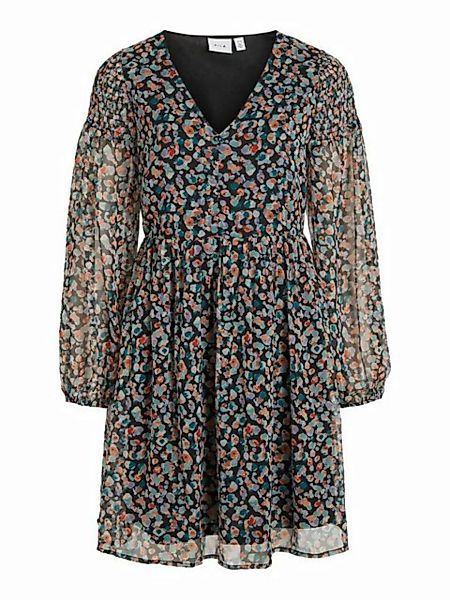 Vila Blusenkleid Damen Minikleid VIFALIA V-NECK L/S DRESS (1-tlg) günstig online kaufen