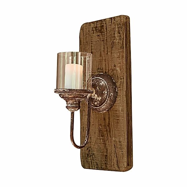 Mirabeau Kerzenständer Wandkerzenhalter Vios antikbraun/klar günstig online kaufen