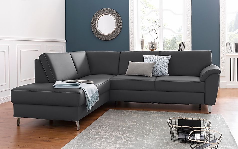 sit&more Ecksofa "Texel L-Form", mit Federkern, wahlweise mit Bettfunktion günstig online kaufen