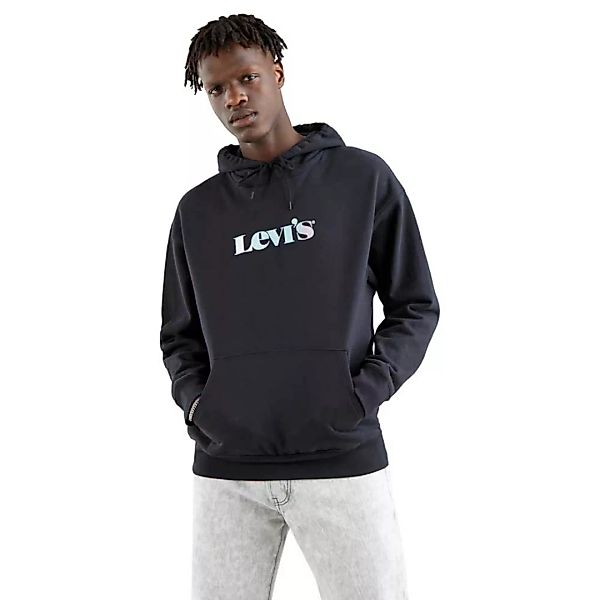 Levi's – Legerer Kapuzenpullover mit Farbverlauf-Logo in geschwärzter Perle günstig online kaufen