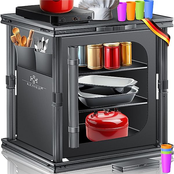 KESSER Campingschrank mit Aluminiumgestell Campingküche faltbar günstig online kaufen