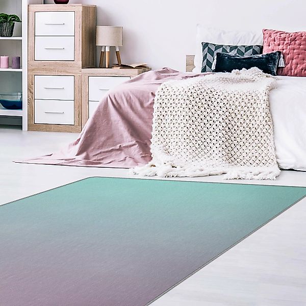 Teppich Mint-Violett Farbverlauf günstig online kaufen