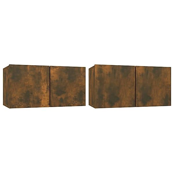 vidaXL TV-Wandschränke 2 Stk Räuchereiche 60x30x30 cm 815868 günstig online kaufen
