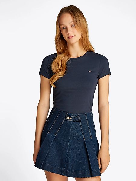 Tommy Jeans Kurzarmshirt "TJW SLIM C-NECK TEE" mit Logo-Stickerei günstig online kaufen