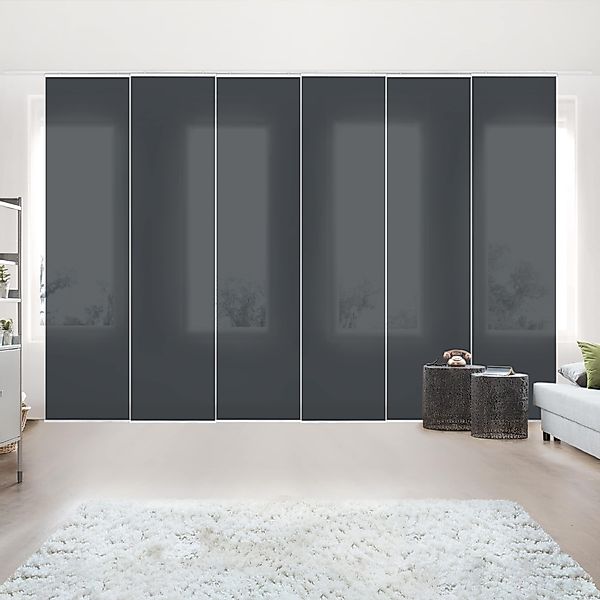 Bilderdepot24 Schiebegardine modern Flächenvorhang blickdicht Mondgrau, günstig online kaufen