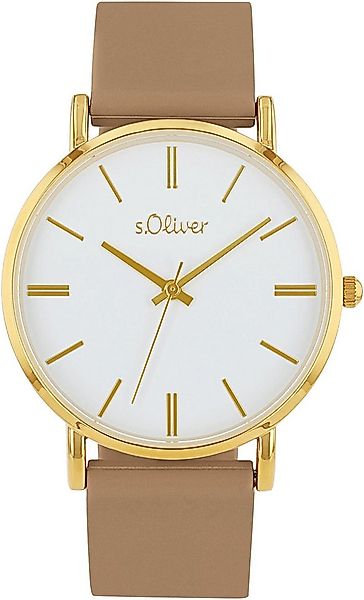 s.Oliver Quarzuhr 2038374, Armbanduhr, Damenuhr, analog, Silikonarmband günstig online kaufen