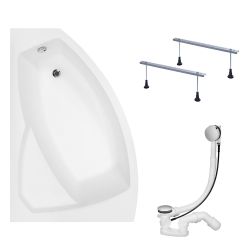 KOLMAN Badewanne Eckbadewanne Rima 160x100, (Links/Rechts), günstig online kaufen
