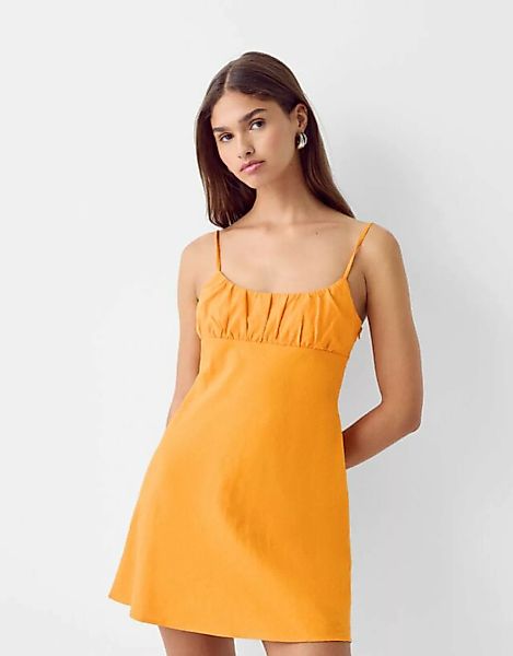Bershka Minikleid Mit Leinen Damen S Orange günstig online kaufen