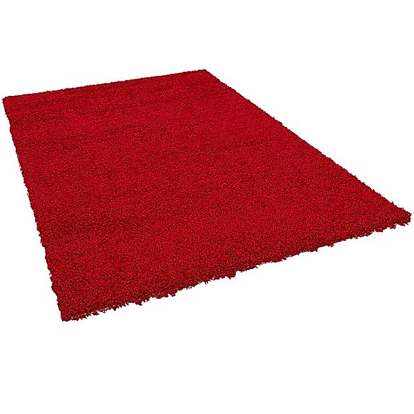 Pergamon Hochflor Langflor Teppich Aloha Rot 60x110cm günstig online kaufen