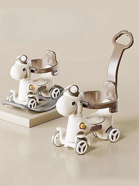 habeig Schaukelpferd Schiebegriff Chocolate Braun 90x71cm Verwandelbar in S günstig online kaufen