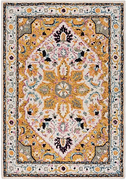 FLAIR RUGS Wollteppich "Dhalia" rechteckig 10 mm Höhe 100% Wolle, Wohnzimme günstig online kaufen