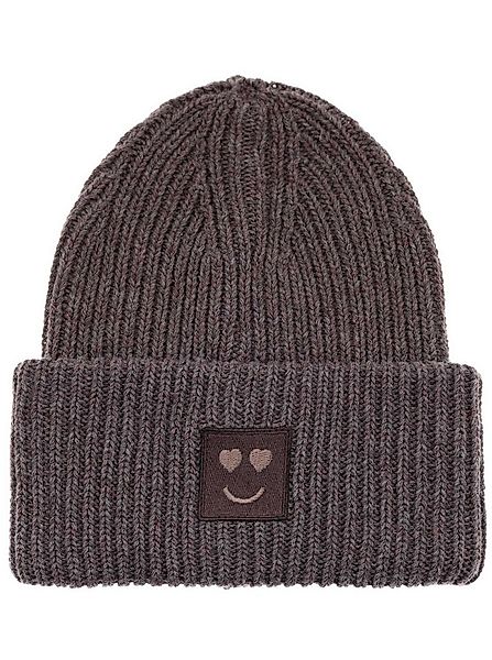 Zwillingsherz Strickmütze Smile Grobstrick, Smile Patch günstig online kaufen