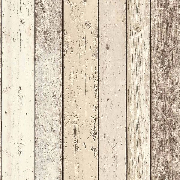 A.S. Création Tapete Holzoptik Beige Braun und Weiß 53 cm x 10,05 m AS-8951 günstig online kaufen