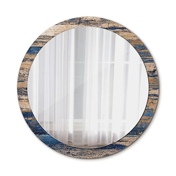 Tulup Bedruckte Spiegel Abstraktes Holz 100x100 cm Runder Spiegel mit Dekor günstig online kaufen