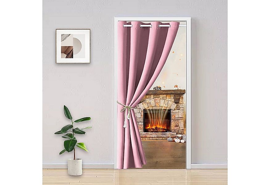 Rosnek Türvorhang Verdunkelung, thermisch isoliert, Öse (1 St), H×B: 203×13 günstig online kaufen