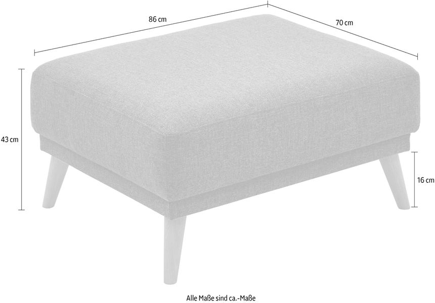 ATLANTIC home collection Hocker "Elvis" Massivholzfüße günstig online kaufen