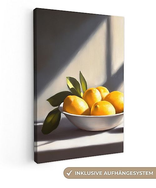 OneMillionCanvasses® Leinwandbild Zitronen - Stilleben - Gelb, Fotodruck (1 günstig online kaufen
