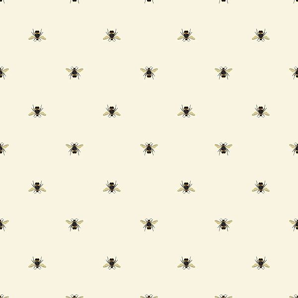 Joules Vliestapete Botanical Bee Crème Creme FSC® günstig online kaufen