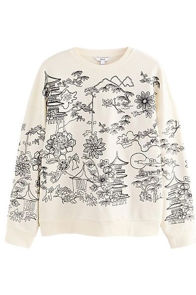 Next Sweater Premium Sweatshirt mit Grafik und Stickerei (1-tlg) günstig online kaufen