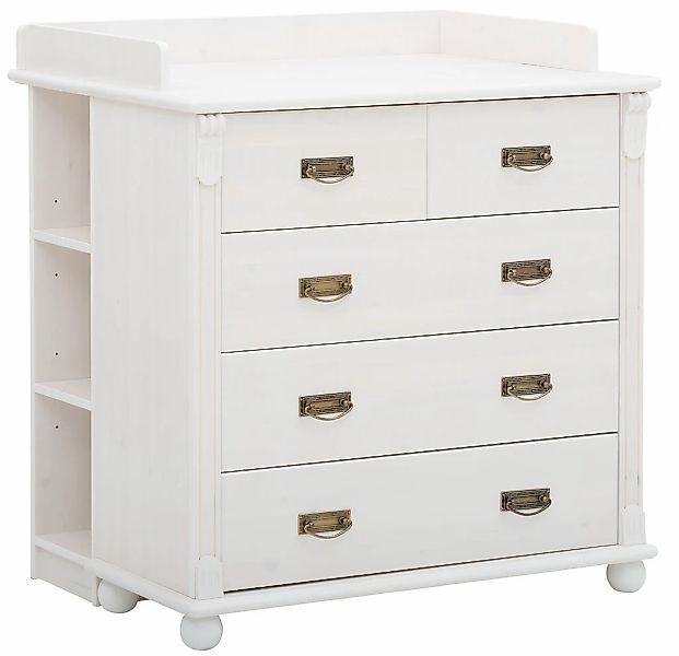 OTTO home Wickelkommode ""Aimo", Kommode, Landhausstil, mit edlen Messinggr günstig online kaufen