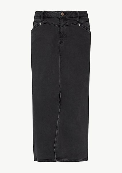 s.Oliver Maxirock Jeansrock mit Sattelbund Logo günstig online kaufen