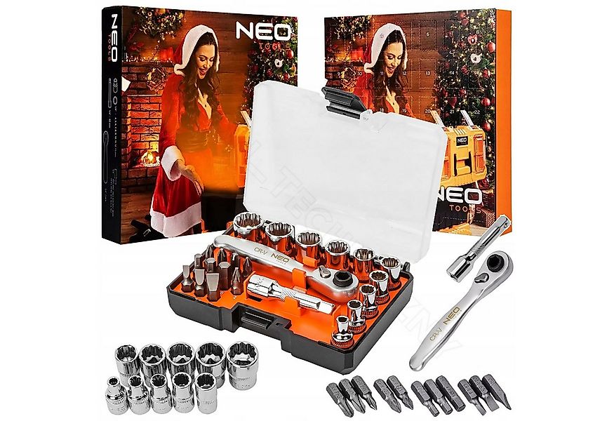 Neo Adventskalender NEO TOOLS Adventskalender - Werkzeugset mit Bits, Nüsse günstig online kaufen