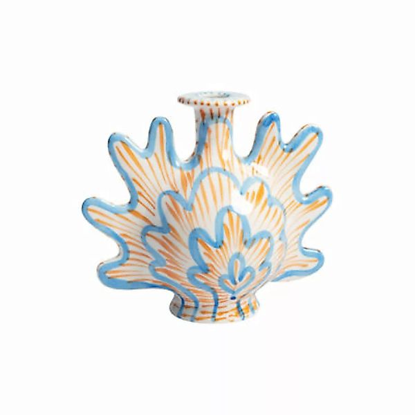 Vase Shellegance Large keramik blau / Kerzenhalter - L 21 x H 17 cm - & kle günstig online kaufen