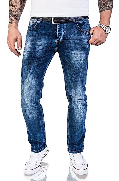 Rock Creek Regular-fit-Jeans Herren Jeans Stonewashed günstig online kaufen