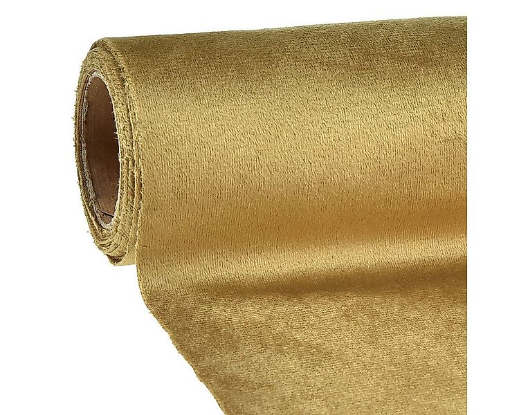 Viana Tischläufer Tischläufer Samt Goldbraun 28x270cm Tischdeko Hochzeit günstig online kaufen