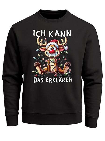 MoonWorks Sweatshirt Sweatshirt Herren Weihnachtspullover Lustig Rentier Sp günstig online kaufen