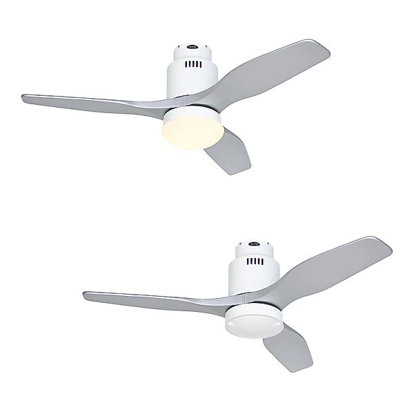 CASAFAN Energiespar Deckenventilator Aerodynamix Eco 112 cm Weiß Flügel Sil günstig online kaufen