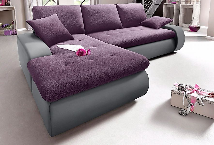TRENDMANUFAKTUR Ecksofa "Indie, modern und bequem, Materialmix, OTTOs Choic günstig online kaufen