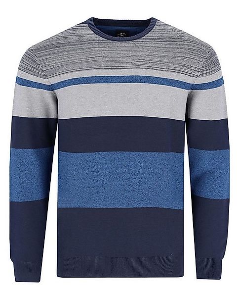 Hajo Rundhalspullover Gestreifter Rundhals-Pullover in Effektgarn günstig online kaufen