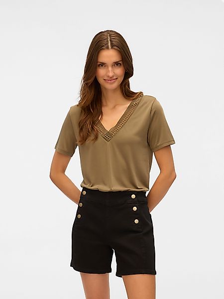 Vero Moda Kurzarmshirt VMSAVANNAH LACE 2-WAY günstig online kaufen