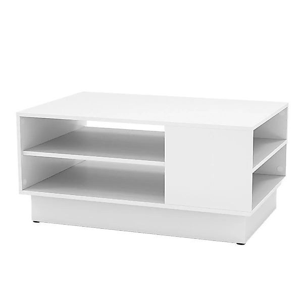 Costway Couchtisch Holz Wohnzimmertisch mit Stauraum Sofatisch Weiß günstig online kaufen