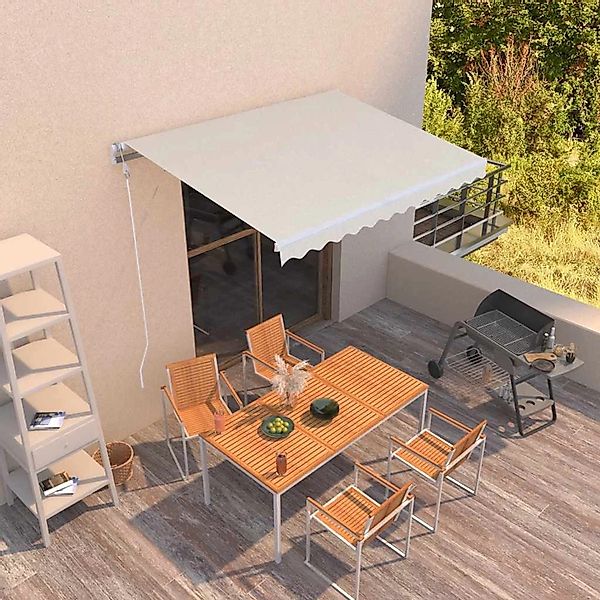 furnicato Markise Automatisch Einziehbar 300x250 cm Creme günstig online kaufen