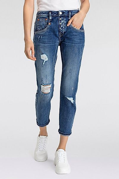 Herrlicher 7/8-Jeans Shyra Cropped Denim Comfort mit halb verdeckter Knopfl günstig online kaufen