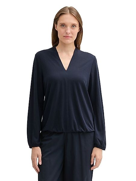 TOM TAILOR Langarmshirt mit V-Ausschnitt günstig online kaufen