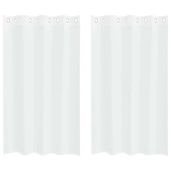 vidaXL Voile-Vorhänge 2 Stk Weiß 140x175cm Polyester 4107983 günstig online kaufen
