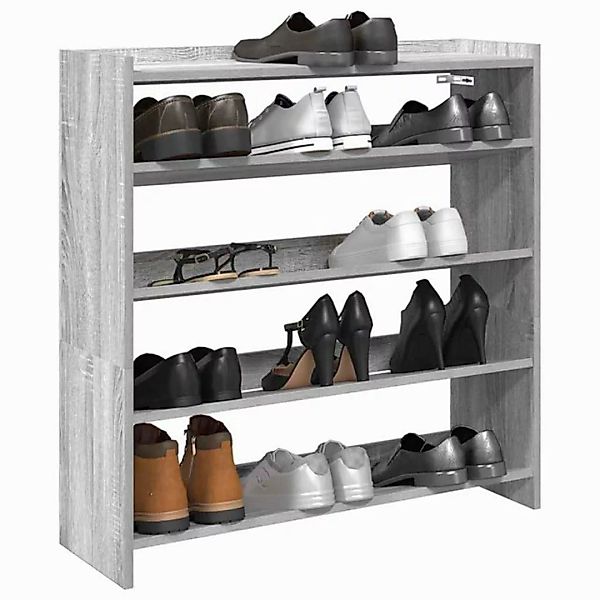 vidaXL Schuhschrank Schuhregal Grau Sonoma 80x25x81 cm Holzwerkstoff günstig online kaufen