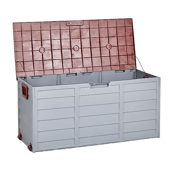 Beliani Truhe LOCARNO Grau Braun 50x112x53 günstig online kaufen
