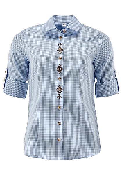 OS Trachten Trachtenbluse Vapex Tailliert, Haifischkragen, günstig online kaufen