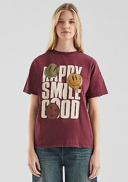 QS Kurzarmshirt T-Shirt Gewaschenes Printshirt günstig online kaufen