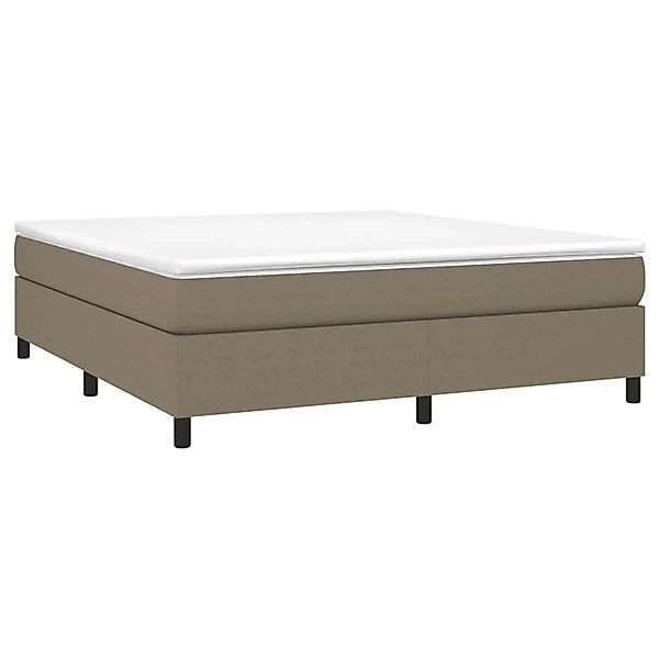 vidaXL Boxspringbett mit Matratze Taupe 160x200 cm Stoff 3144435 günstig online kaufen