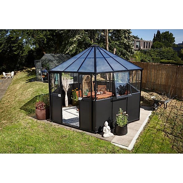 Vitavia Gewächshaus Hera Life 9000 Schwarz 9 m² inkl. Fundament günstig online kaufen